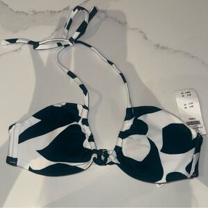 Abercrombie & Fitch Green and White Bikini Top